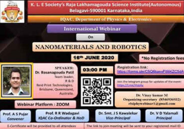 International Webinar on “Nanomaterials and Robotics”